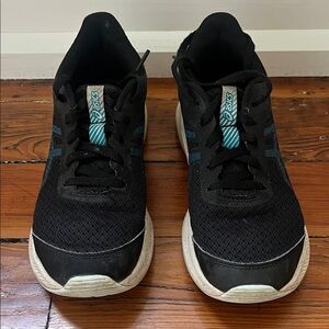 Asics Black & Teal Running Shoes